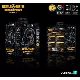 CONNECT IT herné slúchadlá BATTLE RGB Ed. 3, s mikrofónom, čierna