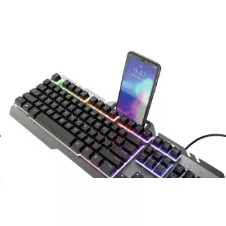 TRUST herná klávesnica GXT853 ESCA, membránová, USB, US