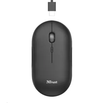 TRUST myš PUCK, bezdrôtová, USB, čierna