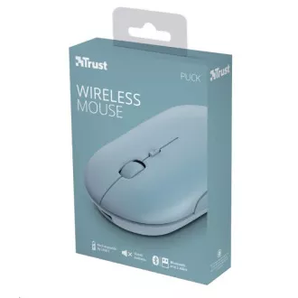 TRUST myš PUCK, bezdrôtová, USB, modrá, bluetooth