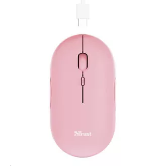 TRUST myš PUCK, bezdrôtová, USB, ružová