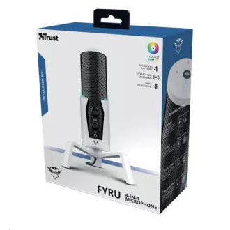 TRUST mikrofón GXT 258W Fyru USB 4-in-1 Streaming Microphone PS5 TRUST mikrofón GXT 258W Fyru USB 4-in-1 Streaming Microphone PS5
