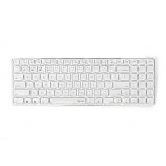 RAPOO klávesnica E9100M, bezdrôtová, Ultra-slim, CZ/SK, biela