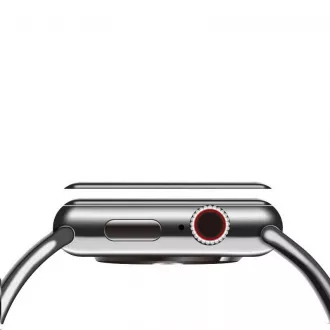 COTEetCI 4D sklo s celoplošným lepením s čiernym lemom pre Apple Watch SE 40 mm
