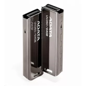 ADATA Flash Disk 64GB UV260, USB 2.0, Kovový, čierna