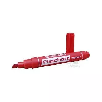 Značkovač Centropen 8560 na Flipchart červený klinový hrot 1-4,6mm