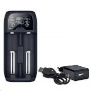 Solight nabíjačka batérií Li-Ion, LiFePO4, Ni-MH/CD, AA, AAA, 18650, 2000mA, 2 kanály, LCD displej