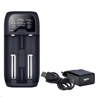 Solight nabíjačka batérií Li-Ion, LiFePO4, Ni-MH/CD, AA, AAA, 18650, 2000mA, 2 kanály, LCD displej