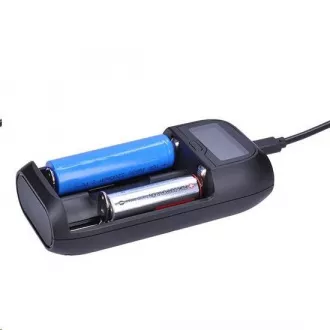 Solight nabíjačka batérií Li-Ion, LiFePO4, Ni-MH/CD, AA, AAA, 18650, 2000mA, 2 kanály, LCD displej