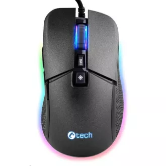 C-TECH herná myš Dawn, casual gaming, 6400 DPI, RGB podsvietenie, USB