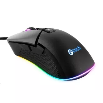 C-TECH herná myš Dawn, casual gaming, 6400 DPI, RGB podsvietenie, USB