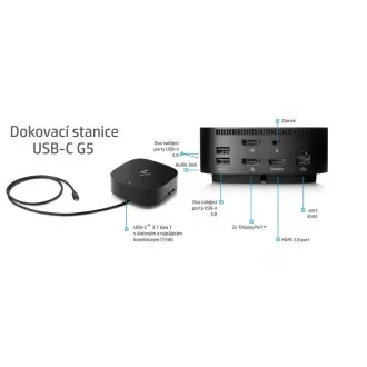 HP USB-C G5 Dock EURO - Dokovacia stanica HP USB-C G5 Dock EURO - Dokovacia stanica