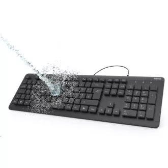 Hama vodeodolná klávesnica KC-600, káblová, čierna - SK Hama vodeodolná klávesnica KC-600, káblová, čierna - SK