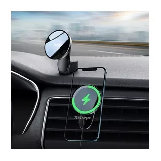 Baseus Big Energy držiak s bezdrôtovým nabíjaním 15W čierna (kompatibilný s Apple iPhone 12 Series) Baseus Big Energy držiak s bezdrôtovým nabíjaním 15W čierna (kompatibilný s Apple iPhone 12 Series)