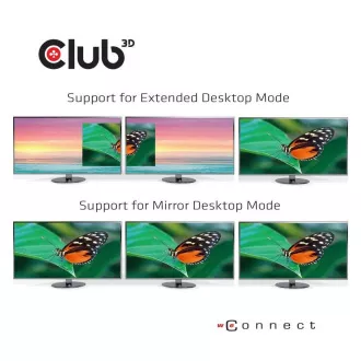 Club3D dokovacia stanica USB-C 3.2 s napájacím adaptérom Triple Display Dynamic PD, 100 W