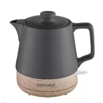 Concept RK0062 Rýchlovarná kanvica keramická 1, 0 l, šedá