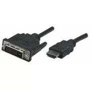Manhattan kábel HDMI na DVI-D, Dual Link, 1m, čierna