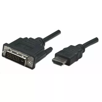 Manhattan kábel HDMI na DVI-D, Dual Link, 1m, čierna