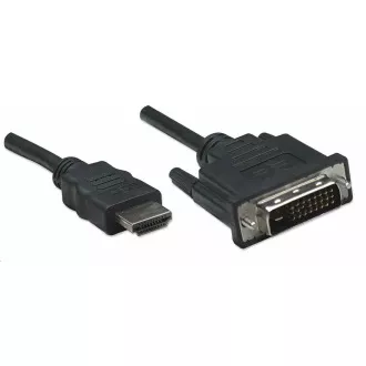 Manhattan kábel HDMI na DVI-D, Dual Link, 1m, čierna