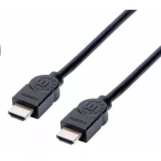Manhattan HDMI kábel, ARC, 3D, 4K @ 30Hz, Shielded, 1.5m, čierna