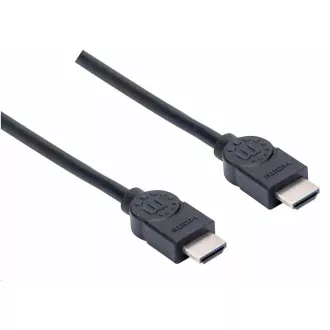 Manhattan HDMI kábel, ARC, 3D, 4K @ 30Hz, Shielded, 1.5m, čierna