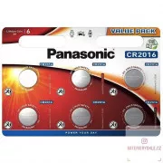 PANASONIC Lítiová batéria (gombíková) CR-2016EL/6BP 3V (Blister 6ks)
