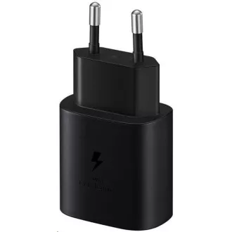 Samsung cestovná nabíjačka EP-TA800XBE, Quickcharge 25W, kábel USB-C, čierna