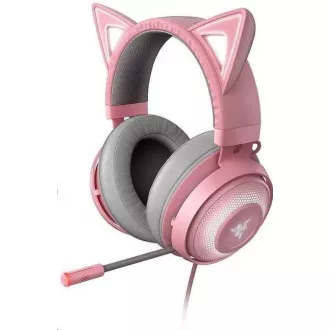 RAZER slúchadlá Kraken Kitty, USB Headset, Chroma, Quartz / ružová RAZER slúchadlá Kraken Kitty, USB Headset, Chroma, Quartz / ružová