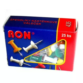 Špendlíky Ron nástenkové valčeky farebné 25ks