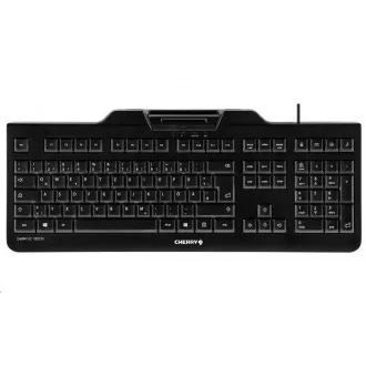 CHERRY klávesnica s čítačkou kariet KC 1000 SC/ USB/ ISO 7816 podporované karty/ čierna/ CZ layout CHERRY klávesnica s čítačkou kariet KC 1000 SC/ USB/ ISO 7816 podporované karty/ čierna/ CZ layout