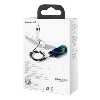 Baseus Superior Series rýchlonabíjací kábel USB/Lightning 2.4A 1m čierna