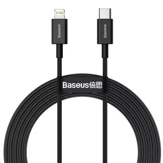 Baseus Superior Series rýchlonabíjací kábel Type-C/Lightning 20W 2m čierna