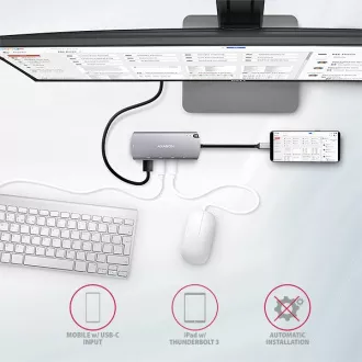 AXAGON HMC-6M2, USB 3.2 Gen 1 húb, porty 2x USB-A, HDMI, RJ-45 GLAN, SATA M.2 slot, PD 100W, kábel USB-C 18cm AXAGON HMC-6M2, USB 3.2 Gen 1 húb, porty 2x USB-A, HDMI, RJ-45 GLAN, SATA M.2 slot, PD 100W, kábel USB-C 18cm