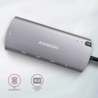 AXAGON HMC-6M2, USB 3.2 Gen 1 húb, porty 2x USB-A, HDMI, RJ-45 GLAN, SATA M.2 slot, PD 100W, kábel USB-C 18cm AXAGON HMC-6M2, USB 3.2 Gen 1 húb, porty 2x USB-A, HDMI, RJ-45 GLAN, SATA M.2 slot, PD 100W, kábel USB-C 18cm