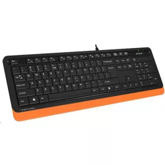 A4tech klávesnica FK10 FSTYLER, USB, CZ/US, oranžová