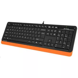 A4tech klávesnica FK10 FSTYLER, USB, CZ/US, oranžová