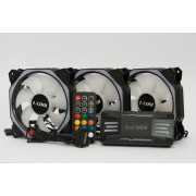 1stCOOL Fan KIT AURA EVO 4 ARGB, 3x HEXA2 ventilátor + ARGB radič + diaľkový ovládač