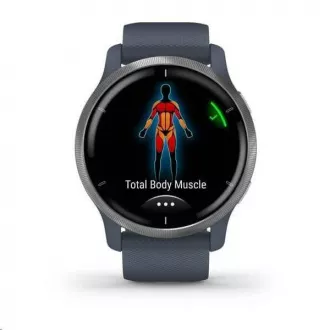 Garmin GPS športové hodinky Venu2 Silver/Granite Blue Band Garmin GPS športové hodinky Venu2 Silver/Granite Blue Band