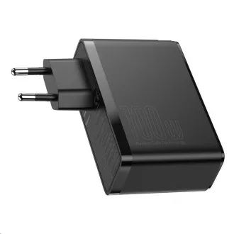 Baseus GaN2 Pre rýchlonabíjací adaptér 2x Type-C + 2x USB-A 100W čierna