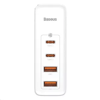 Baseus GaN2 Pre rýchlonabíjací adaptér 2x Type-C + 2x USB-A 100W biela