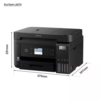 EPSON tlačiareň ink EcoTank L6270, 3v1, A4, 1200x4800dpi, 33ppm, USB, Wi-Fi, LAN, Záruka 5 rokov po registrácii zdarma - Použité