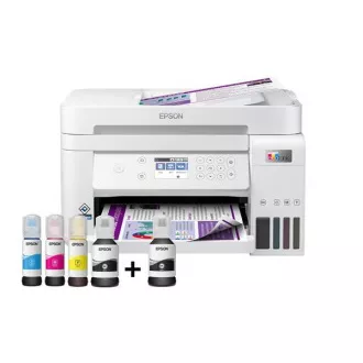 EPSON tlačiareň ink EcoTank L6276, 3v1, A4, 1200x4800dpi, 33ppm, USB, Wi-Fi, LAN, biela, Záruka 5 rokov po registrácii zdarma