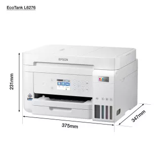EPSON tlačiareň ink EcoTank L6276, 3v1, A4, 1200x4800dpi, 33ppm, USB, Wi-Fi, LAN, biela, Záruka 5 rokov po registrácii zdarma