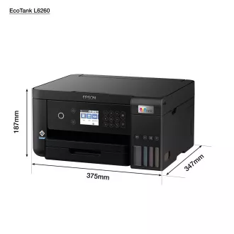 EPSON tlačiareň ink EcoTank L6260, 3v1, A4, 1200x4800, 33ppm, USB, Wi-Fi, LAN, Záruka 5 rokov po registrácii zdarma
