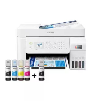 EPSON tlačiareň ink EcoTank L5296, 4v1, A4, 1440x5760dpi, 33ppm, USB, Wi-Fi, LAN, biela