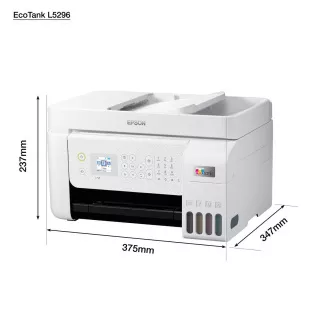 EPSON tlačiareň ink EcoTank L5296, 4v1, A4, 1440x5760dpi, 33ppm, USB, Wi-Fi, LAN, biela