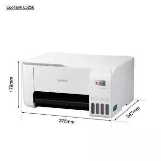 EPSON tlačiareň ink EcoTank L3256, 3v1, A4, 1440x5760dpi, 33ppm, USB, Wi-Fi, biela