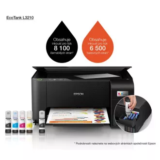 EPSON tlačiareň ink EcoTank L3210, 3v1, A4, 1440x5760dpi, 33ppm, USB