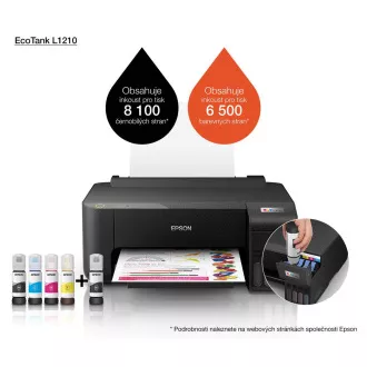 EPSON tlačiareň ink EcoTank L1210, A4, 1440x5760dpi, 33ppm, USB