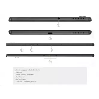 LENOVO Tab M10 FHD Plus-Helio P22T, 10.3" FHD dotyk, 4GB, 128GB, 4G LTE, IMG PowerVR GE8320 GPU, cam, šedá, Android 9, 2Y LENOVO Tab M10 FHD Plus-Helio P22T, 10.3" FHD dotyk, 4GB, 128GB, 4G LTE, IMG PowerVR GE8320 GPU, cam, šedá, Android 9, 2Y